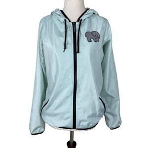 Ivory Ella Mint/Black Full Zip Windbreaker